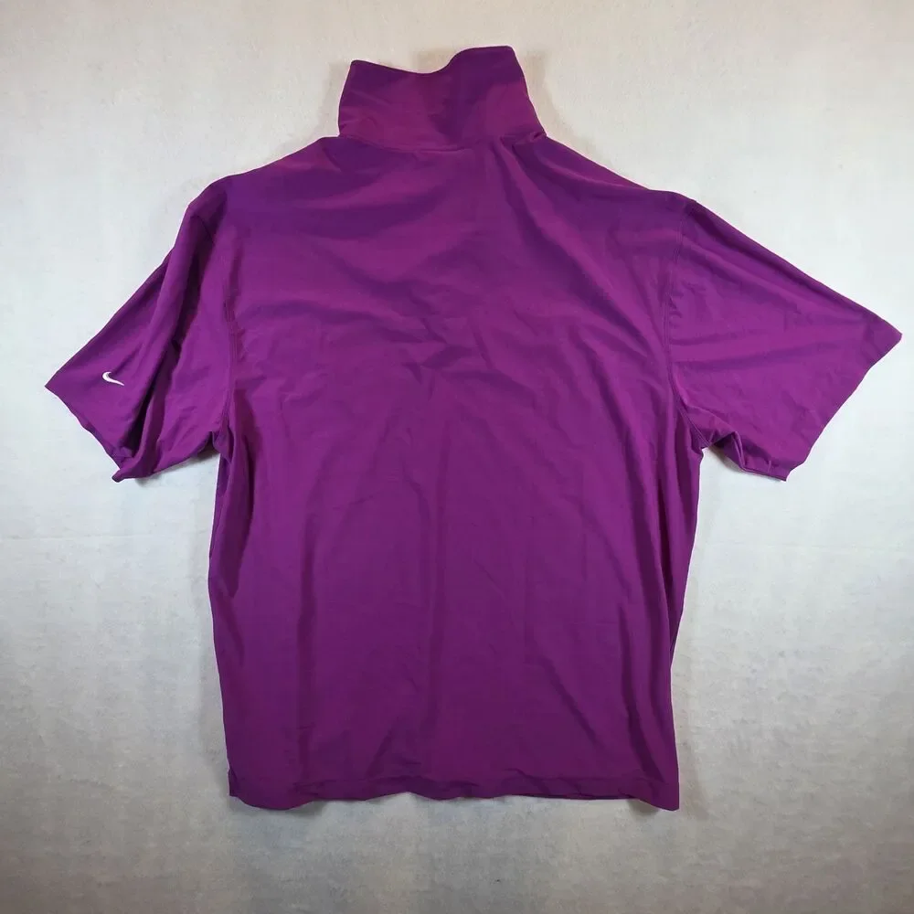 Nike Golf Dri-FIT Argyle Polo Shirt Purple Men’s L Regular Fit Short Sleeve